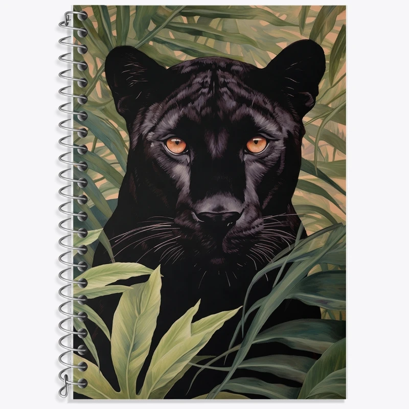 دفتر زبان 50 برگ خندالو مدل سه خط طرح ببر سیاه کد F2810