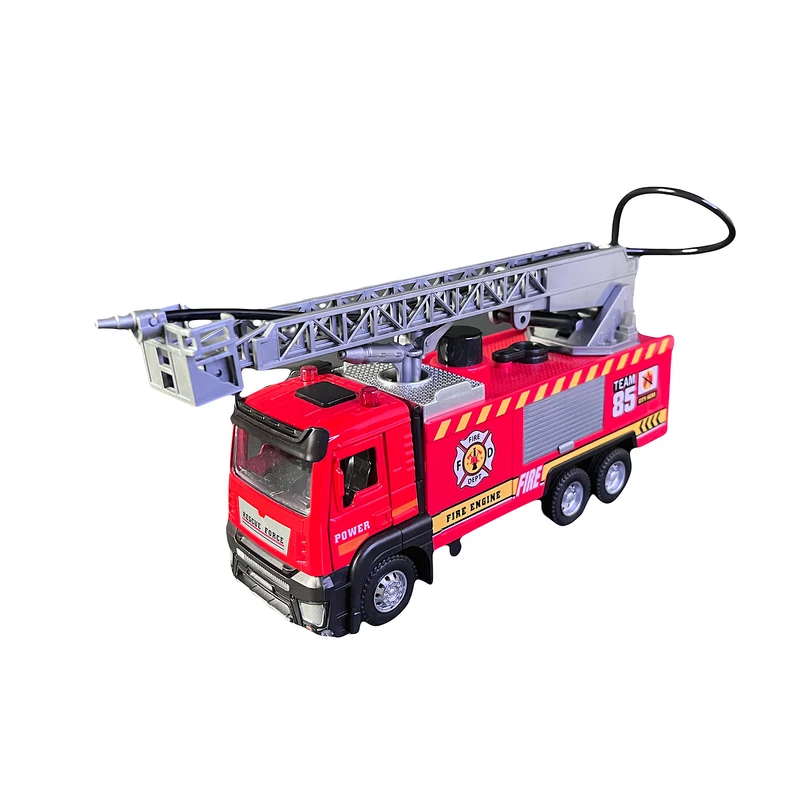 ماشین بازی مدل کامیون آتش نشانی دکل دار