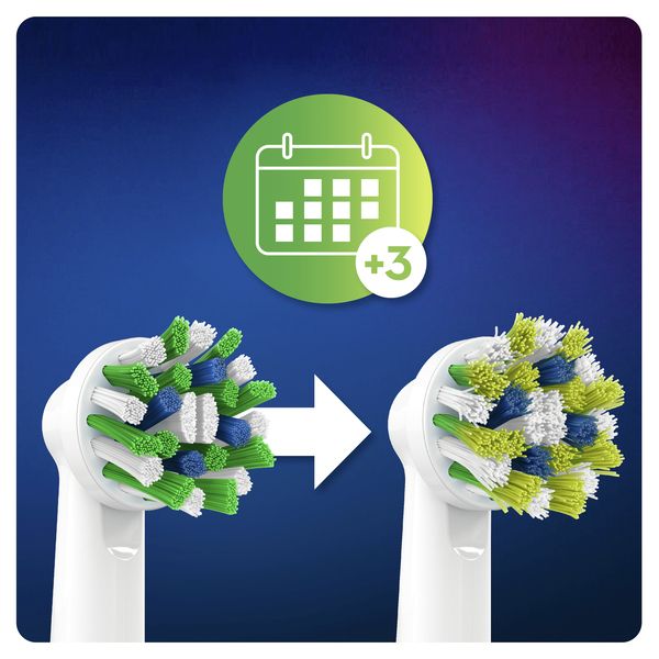 سری یدک مسواک برقی اورال-بی مدل Cross Action Clean Maximiser بسته 6 عددی -  - 9