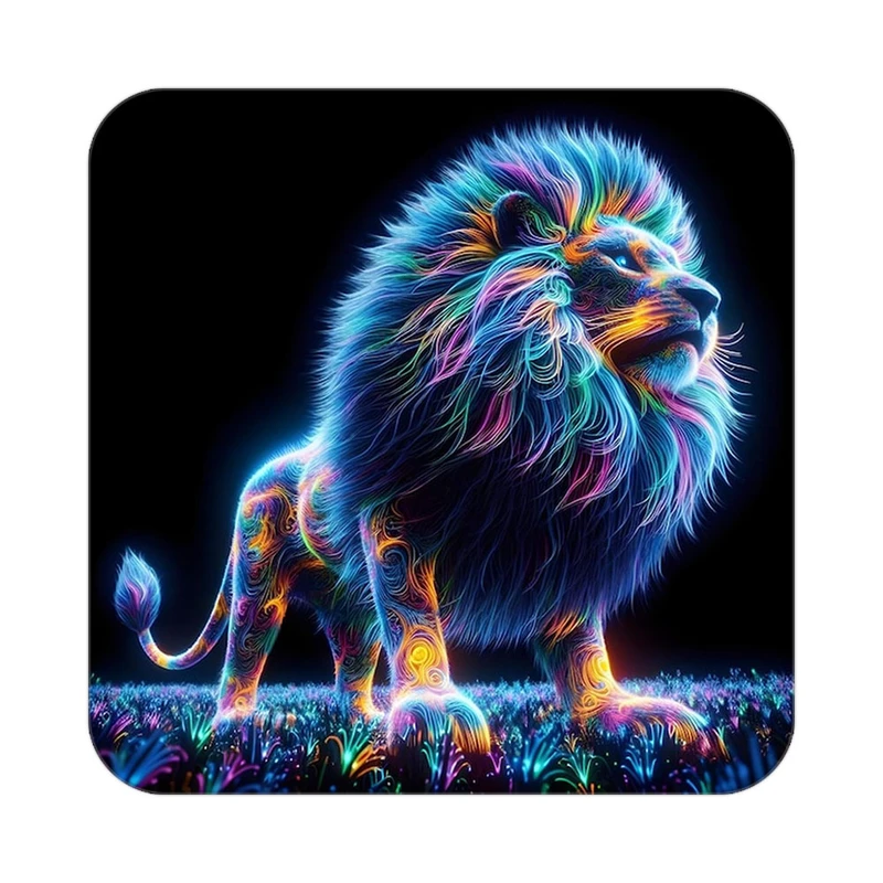 زیر لیوانی کاکتی طرح شیر مدل mp23313