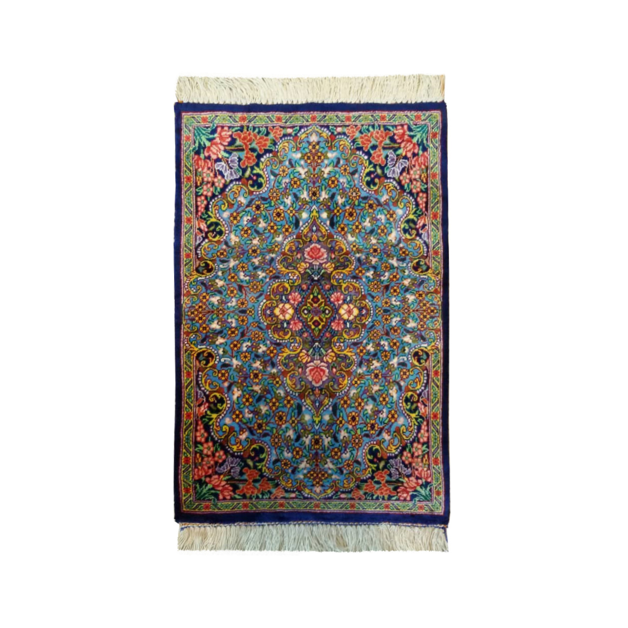 فرش دستبافت یک چهارم متری طرح ترنجی کدYM.224
