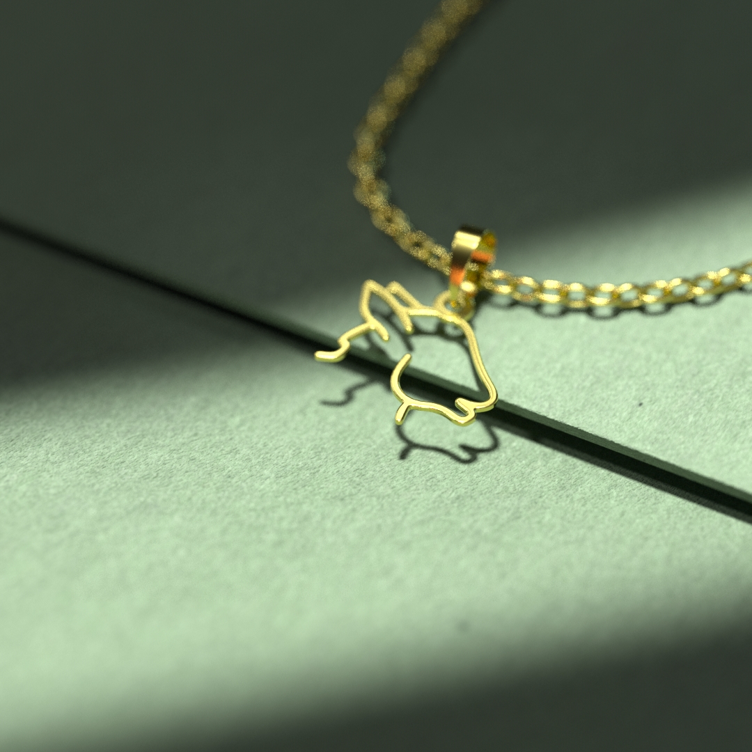 گردنبند طلا 18 عیار زنانه مدوپد مدل گوسفند کد B3-1-1230