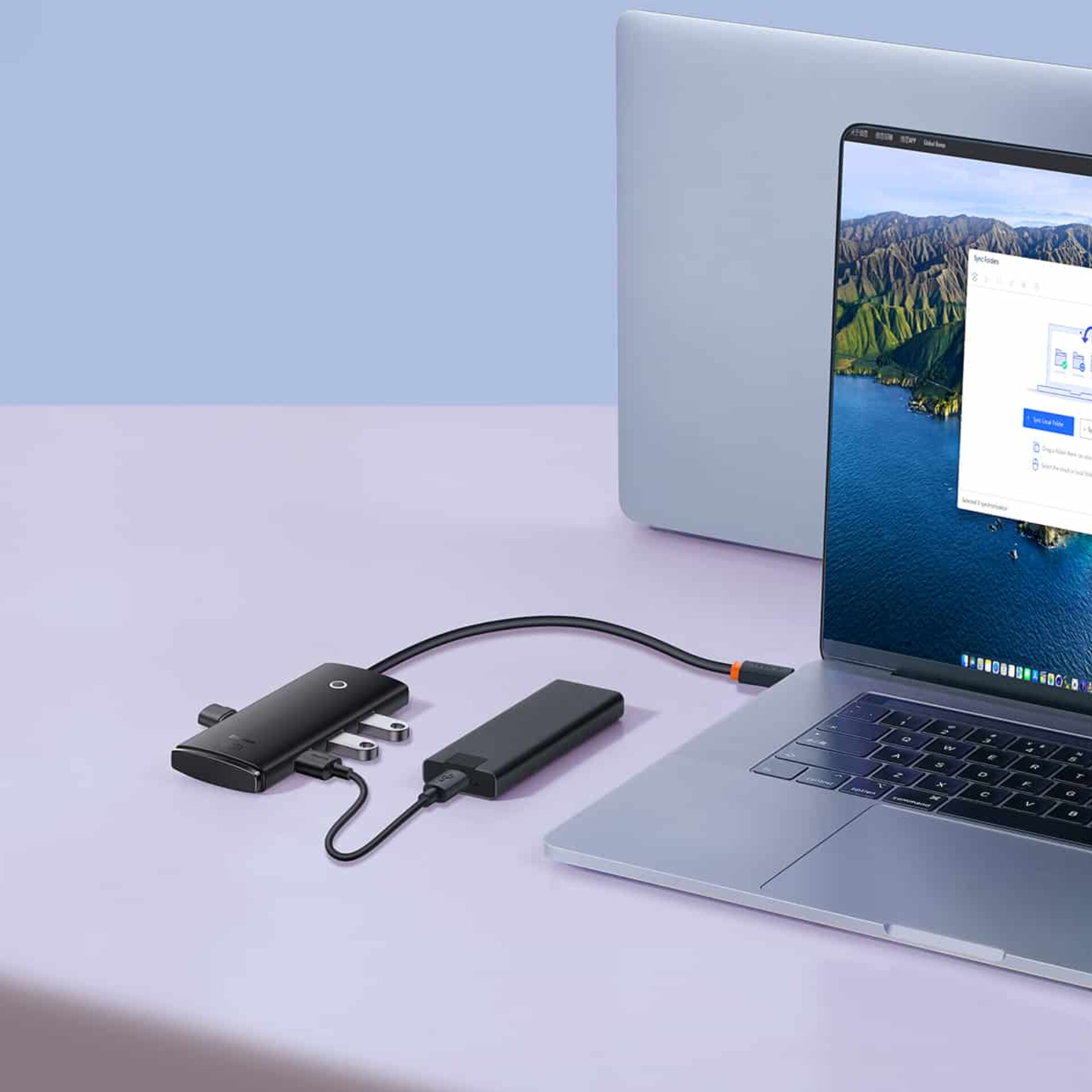 قیمت و خرید هاب 4 پورت Usb2 باسئوس مدل AirJoy Series