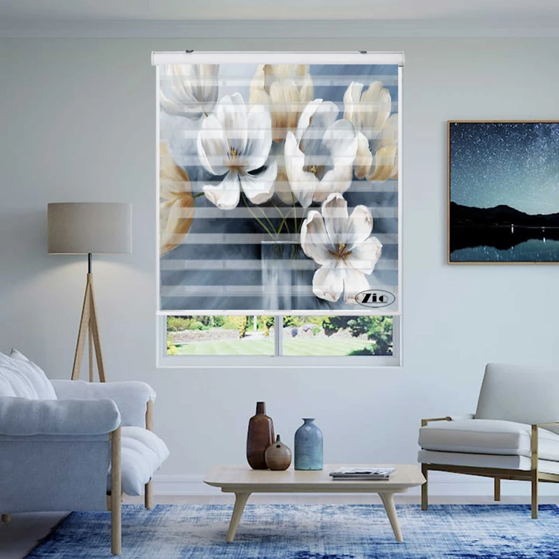 پرده زبرا زیو کد P6009 سایز 150X150 سانتی متر