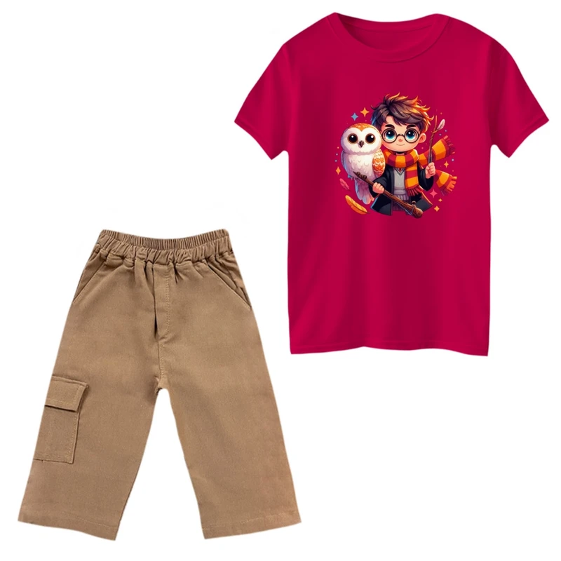 ست تی‌شرت و شلوارک پسرانه مدل هری پاتر کد 10