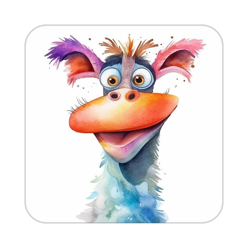 زیر لیوانی کاکتی طرح حیوانات رنگی مدل mp26260