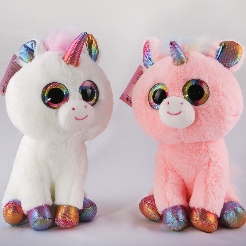 عروسک طرح اسب تک شاخ کد BG11478 ارتفاع 25 سانتی متر