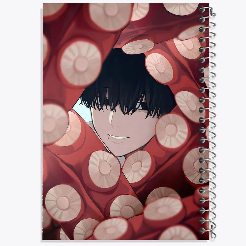 دفتر ژورنال نویسی 50 برگ خندالو مدل نقطه ای طرح یوشیدا انیمه مرد اره ای Chainsaw Man کد 17975