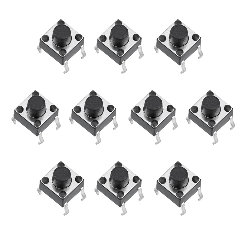 میکرو سوئیچ مدل Vertical-6×6×6-4P بسته 10 عددی