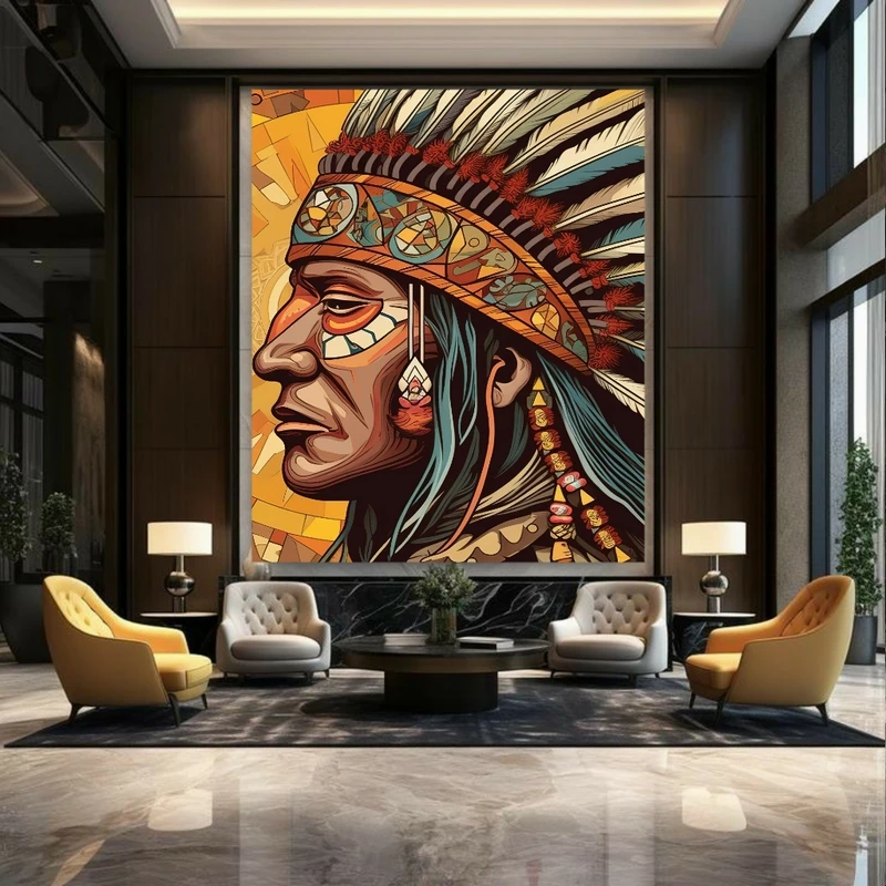  پوستر طرح مخمل سرخپوست مدل پر(1) کد BK22906