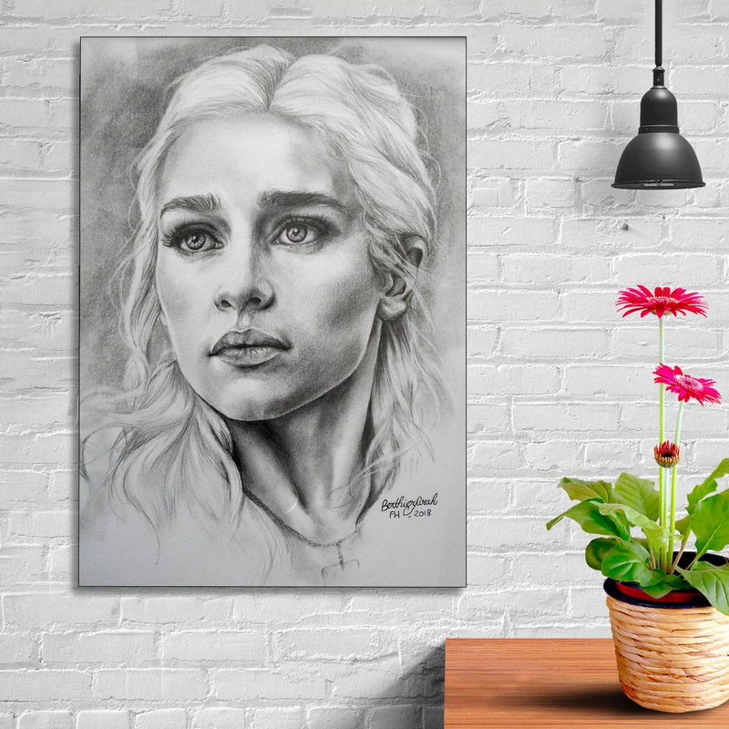 تابلو شاسی گالری استاربوی طرح دنریس تارگریان مدل بازی تاچ و تخت 02
