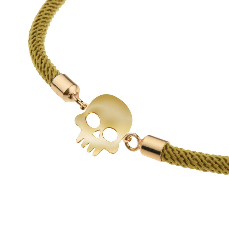 دستبند طلا 18 عیار زنانه مدوپد مدل جمجمه کد D14-10262