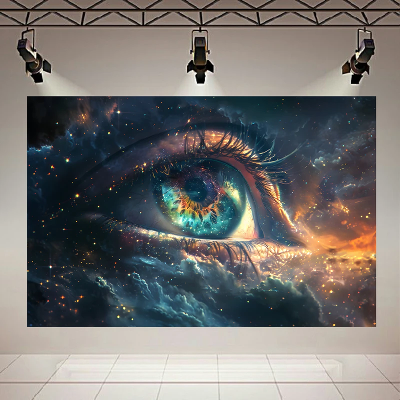 پوستر پارچه ای طرح مخمل  کهکشان مدل چشم کیهان کد AR3062140