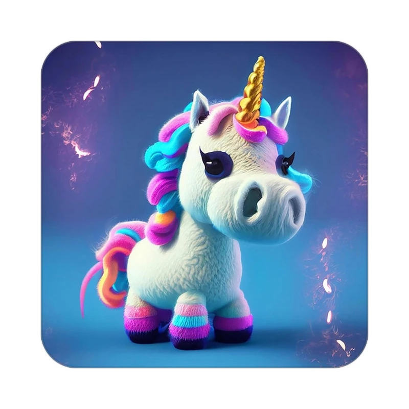 زیر لیوانی کاکتی طرح اسب تک شاخ و یونیکورن مدل mp28988