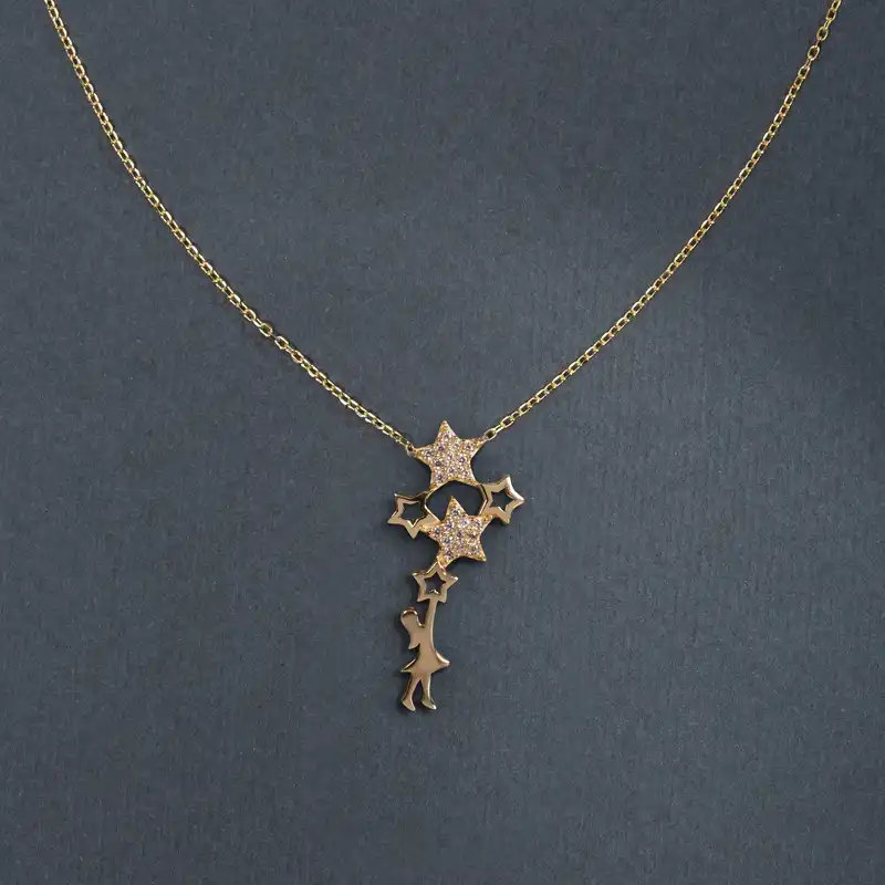 گردنبند طلا 18 عیار زنانه جواهری سون مدل 3206