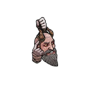 استیکر لپ تاپ و موبایل مدل بازی طرح خدای جنگ کریتوس god of war Kratos کد 2107