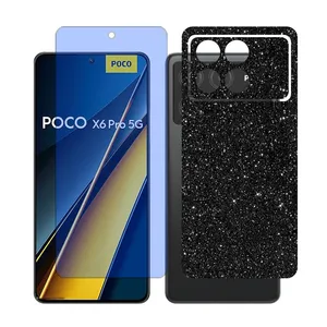 Glass Together model blue cut Screen Protector Suitable for Xiaomi Poco X6 Pro Mobile Phone with Back cover sticker