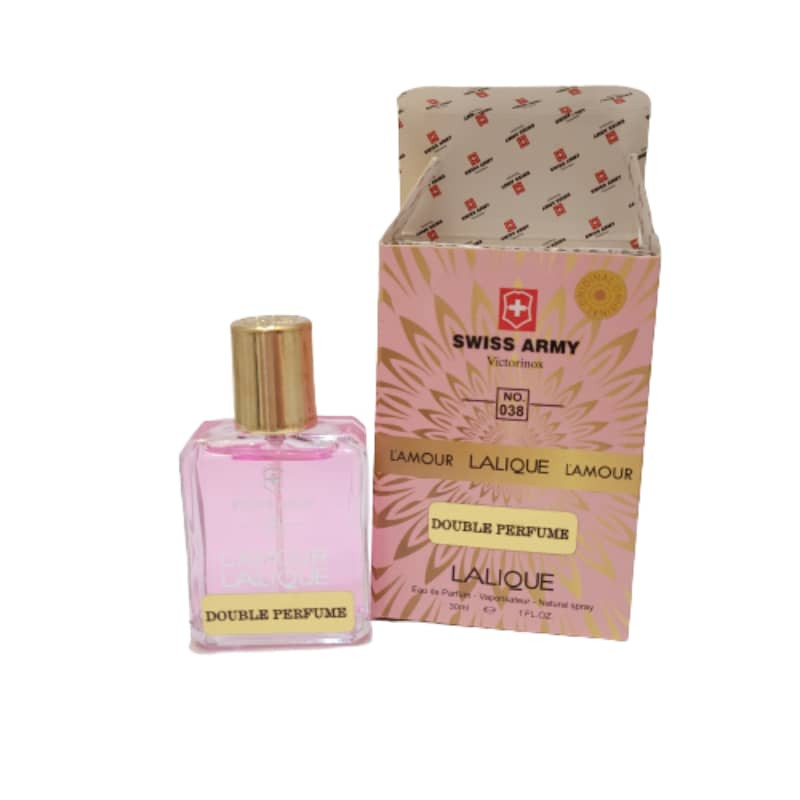 عطر جیبی زنانه سوئیس آرمی مدل LALIQUE L’ AMOUR حجم 30 میلی لیتر