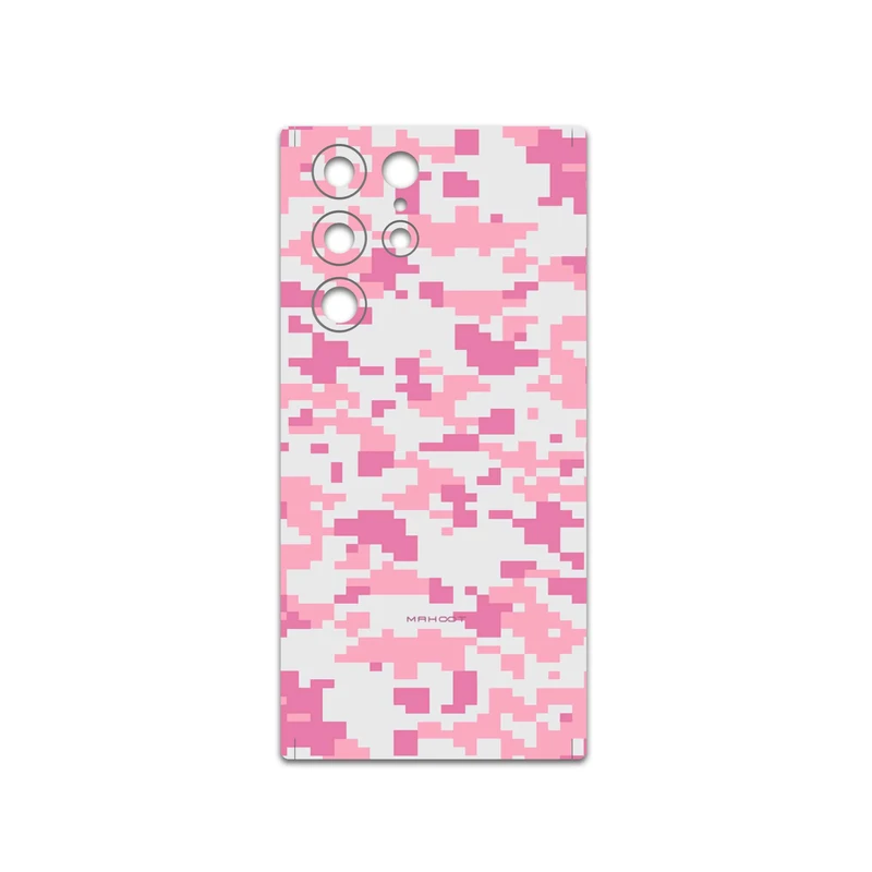 برچسب پوششی ماهوت مدل Army-Pink-pixel مناسب برای گوشی موبایل سامسونگ Galaxy S22 Ultra 5G