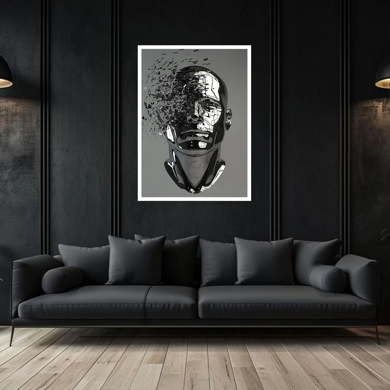 تابلو بکلیت طرح تخیلی و دکوری چهره هنری و مدرن مدل W-bu5361