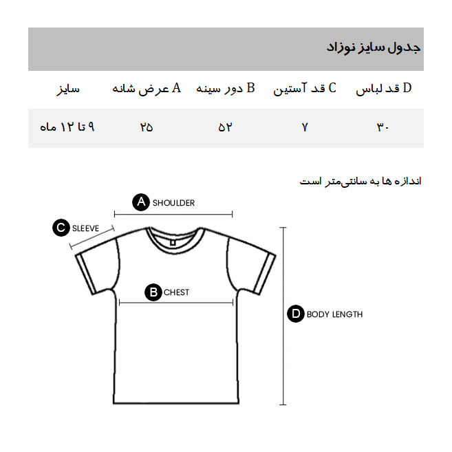 تی شرت آستین کوتاه نوزادی مانگو مدل BK560CRU