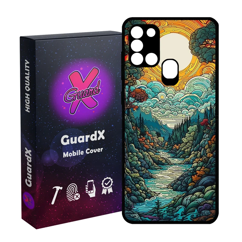 کاور گارد ایکس طرح منظره مدل Glass10767 مناسب برای گوشی موبایل سامسونگ Galaxy A21s