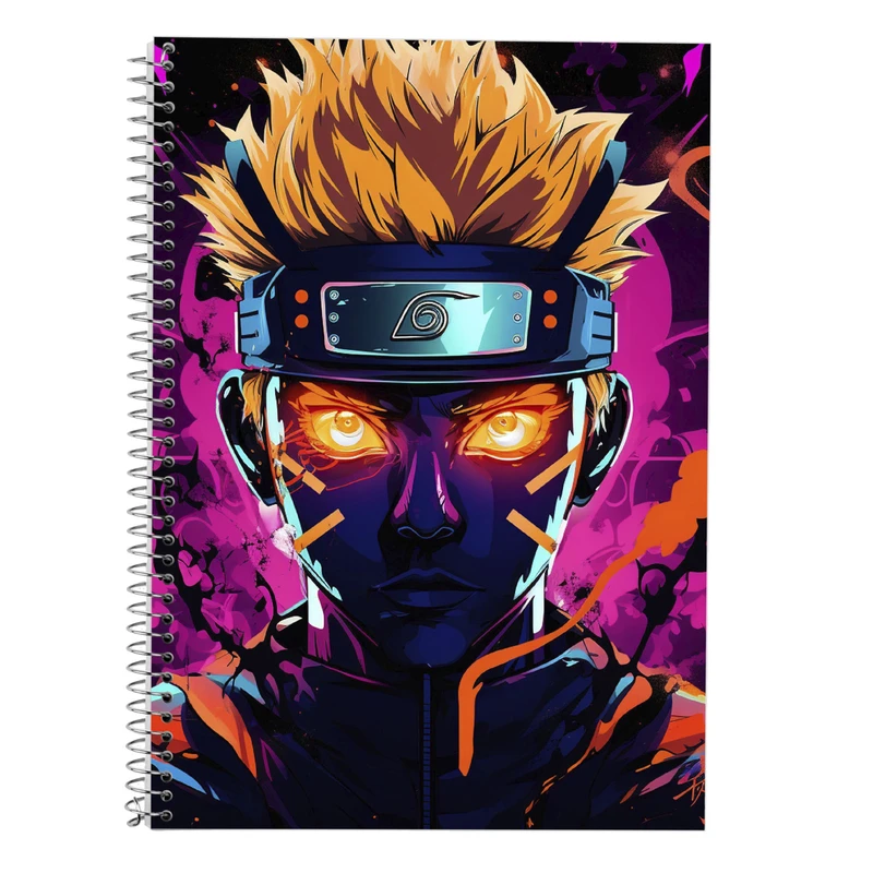 دفتر زبان 50 برگ مدوپد مدل سه خط طرح Naroto کد DF11233