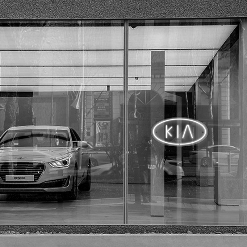 چراغ دیواری نئون دیزاین طرح Kia_WHT
