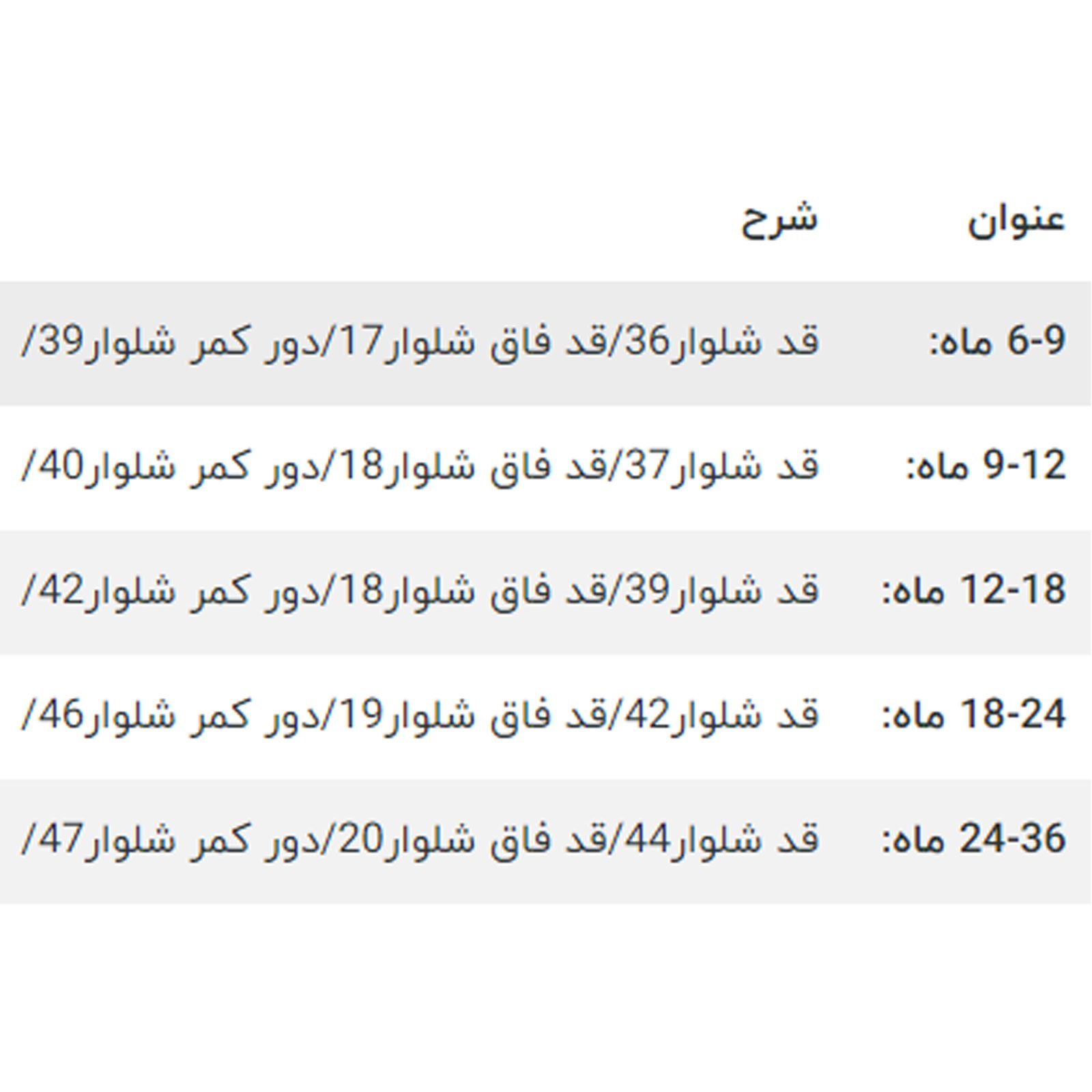 شلوار جین نوزادی مدل chb5126m -  - 6