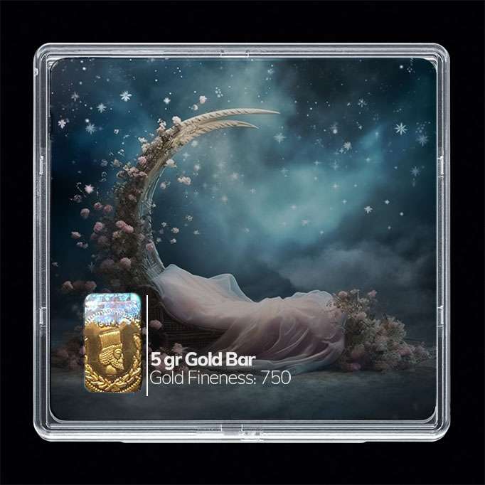 شمش طلا 18 عیار مدوپد مدل سبد و گل کد SG10250 شمش طلا 18 عیار مدوپد مدل سبد و گل کد SG10250