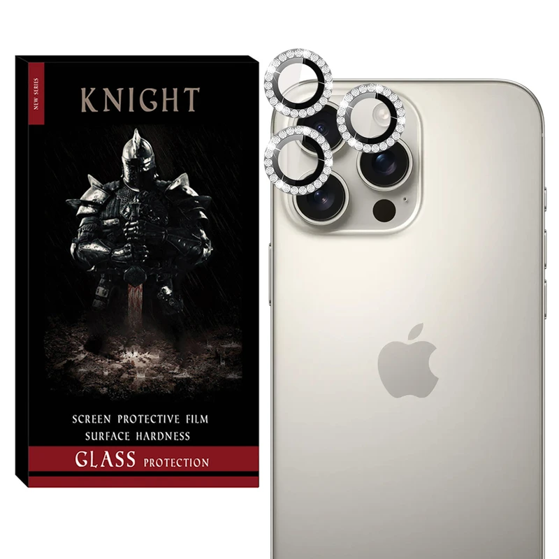 محافظ لنز دوربین فلزی نایت مدل RNG Diamond KT مناسب برای گوشی موبایل اپل iPhone 15 Pro