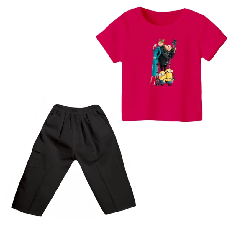 ست تی شرت و شلوارک پسرانه مدل مینیون کد 9