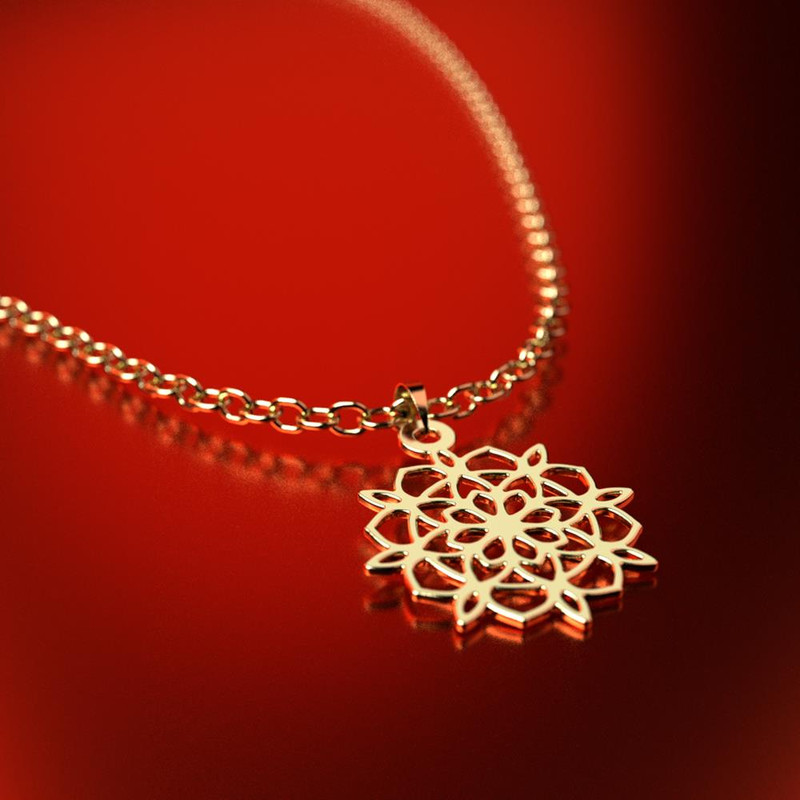 آویز گردنبند طلا 18 عیار زنانه مدوپد مدل اسلیمی کد PA1-13075