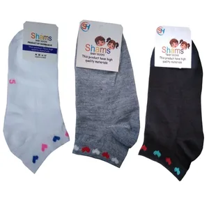 جوراب کالج دخترانه مدل نانو پنبه قلبی مجموعه 3 عددی