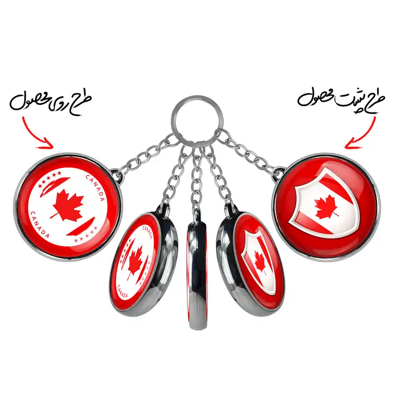 جاکلیدی خندالو طرح پرچم کانادا مدل دوطرفه کد 2060520607