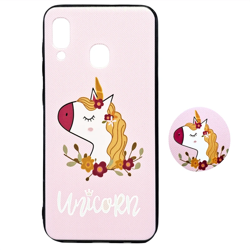 کاور مدل تک شاخ مغرور مناسب برای گوشی موبایل سامسونگ Galaxy A20 / A30 / M10s به همراه پاپ سوکت