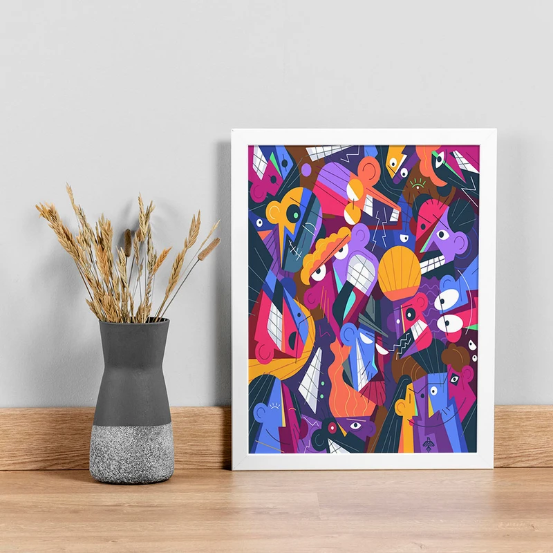 تابلو صبا طرح مدل دکوراتیو فانتزی کد N4808w