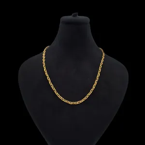 گردنبند طلا کم اجرت 18 عیار زنانه با زنجیر طرح هرمس ناریا مدل لوکس کد S15