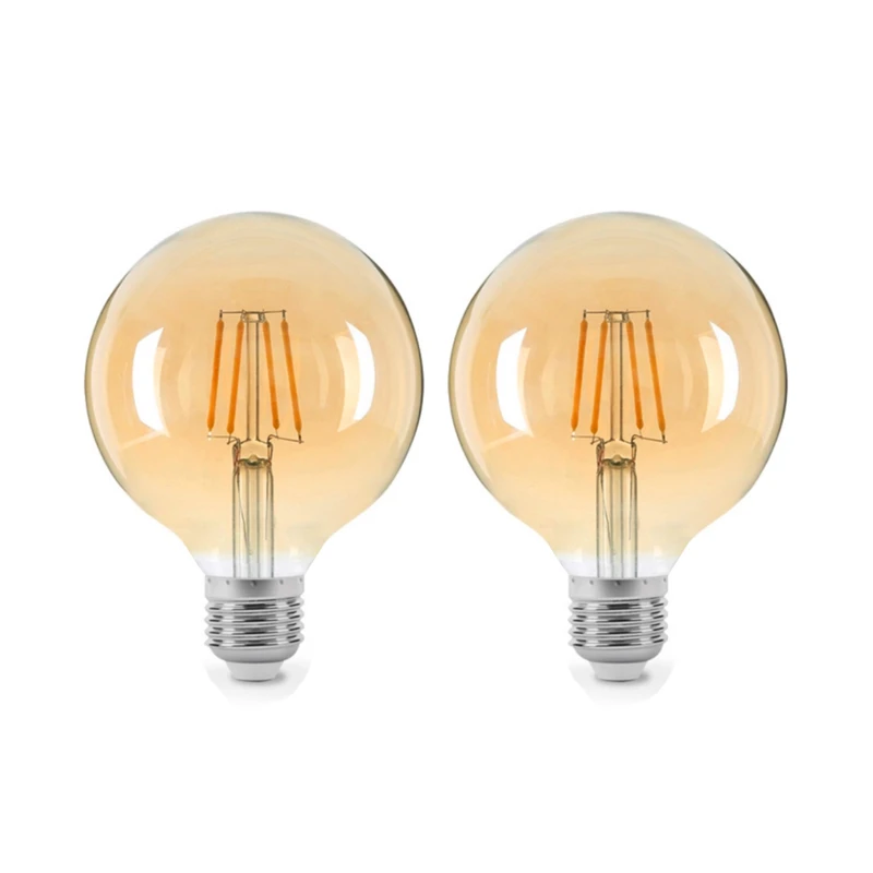 لامپ فیلامنتی 4 وات مدل G95 پایه E27 بسته 2 عددی 