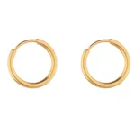 گوشواره حلقه‌ای طلا 18 عیار زنانه دوست خوب مدل با طرح حلقه ای ساده مدل DK458