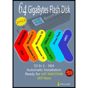 سیستم عامل Windows 7 8.1 10 11 X64 53in1 UEFI 2023 - Driver Pack - Office 2019 2021 نشر مایکروسافت
