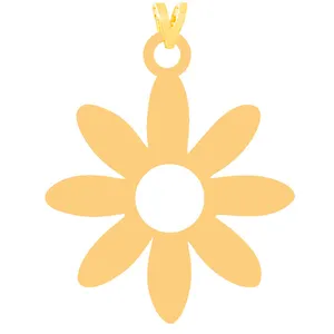 آویز گردنبند طلا 18 عیار زنانه کرابو مدل گلKr31555