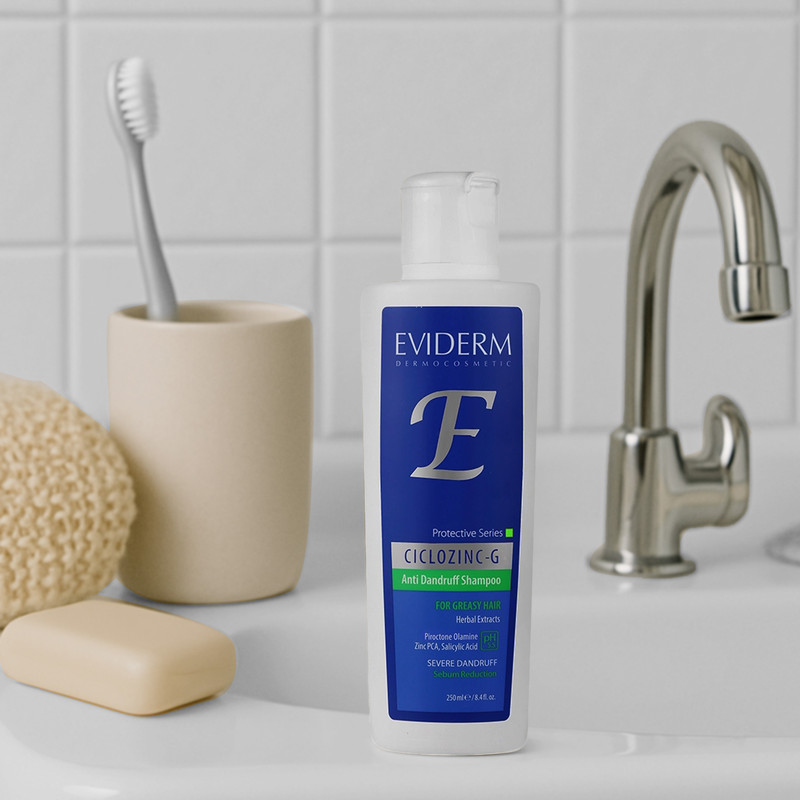 شامپو ضد شوره اویدرم مدل Ciclozinc-G حجم 250 میلی‌لیتر