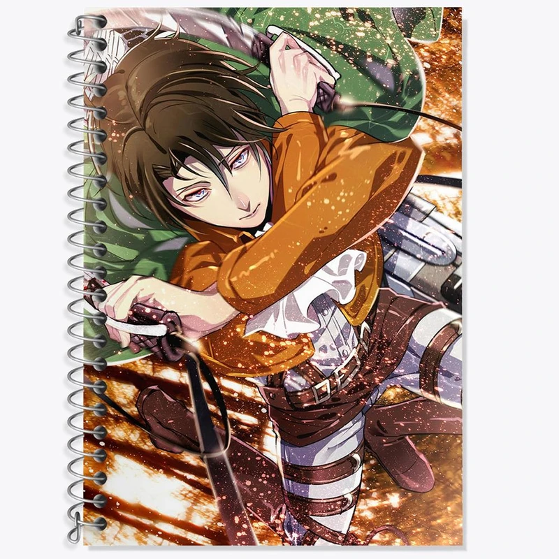 دفتر زبان 50 برگ خندالو مدل دو خط طرح لیوای انیمه اتک آن تایتان Attack on Titan کد 18525