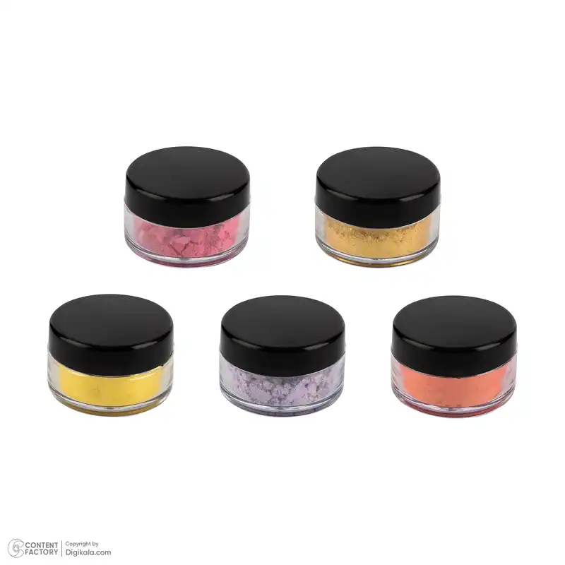 رنگ پودری رزین اپوکسی مدل صدفی مجموعه 17 عددی