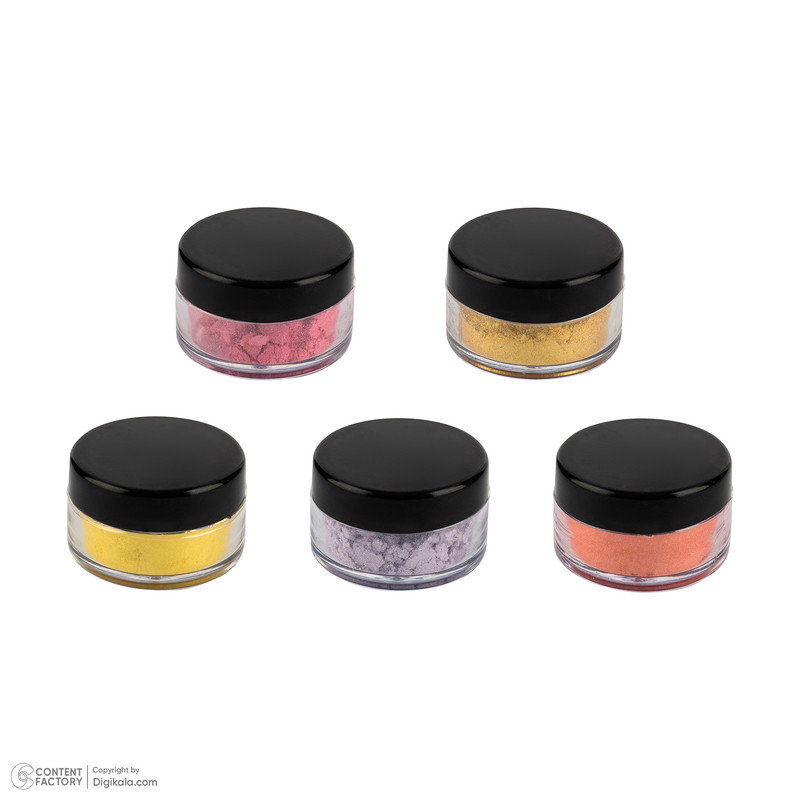 رنگ پودری رزین اپوکسی مدل صدفی مجموعه 17 عددی