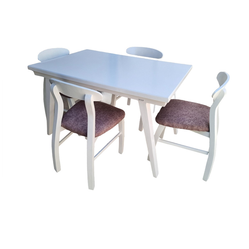 میز و صندلی ناهارخوری چهار نفره گالری چوب آشنایی مدل 731-Wh4