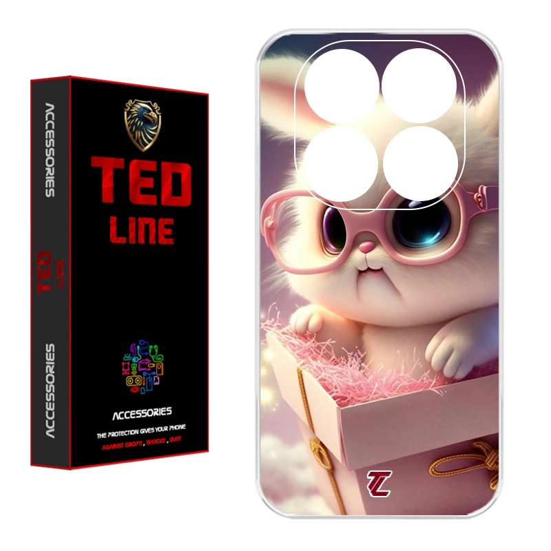کاور تد لاین طرح خرگوش کد 1111 مناسب برای گوشی موبایل شیائومی Redmi Note 14 Pro 4G / Poco X7