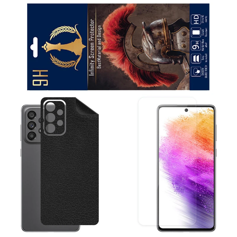 برچسب پوششی اینفینیتی مدل CH مناسب برای گوشی موبایل سامسونگ Galaxy A73 5G به همراه محافظ صفحه نمایش 