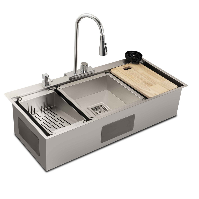 سینک ظرفشویی استیل توکار یک لگنه متا مدل ML104